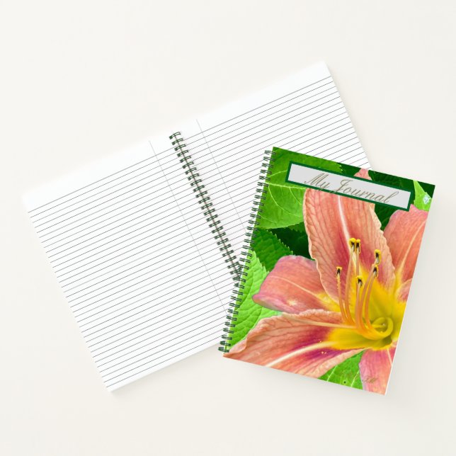 Die inspiriert Blume mit Blätter Notebook/ Journal Notizbuch (Innenseite)