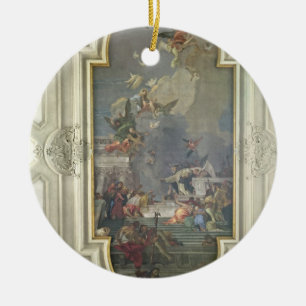 Die Institution des Rosenbeetes durch St Dominic Keramikornament
