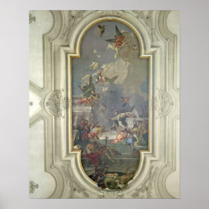 Die Institution des Rosenbeetes durch St Dominic Poster