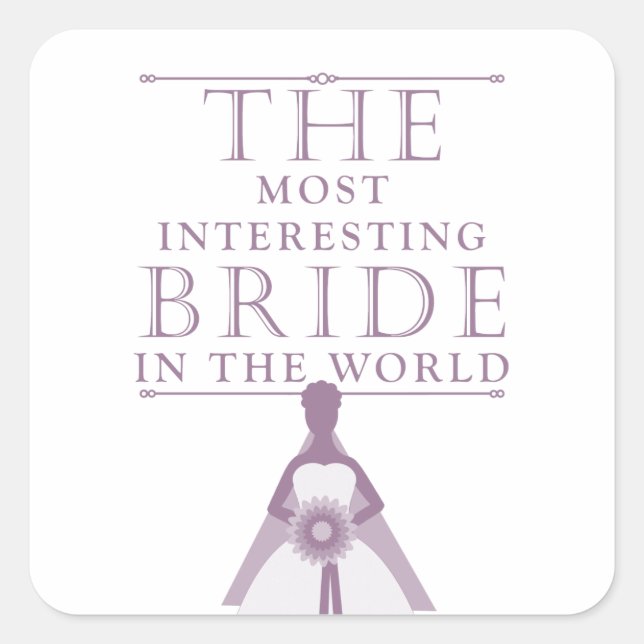 Die interessantesten Bride Bachelorette Sticker (Vorderseite)