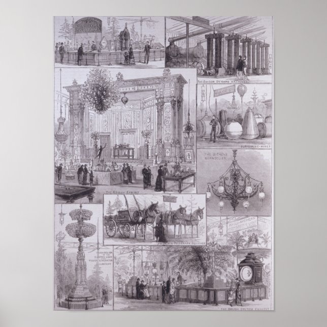 Die Internationale Elektroausstellung Poster (Vorne)