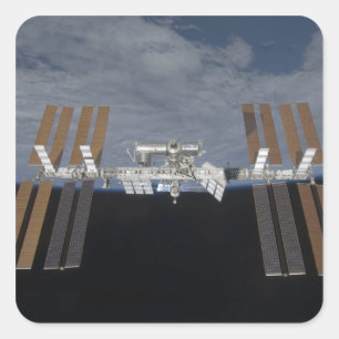 Die internationale Weltraumstation 11 Quadratischer Aufkleber