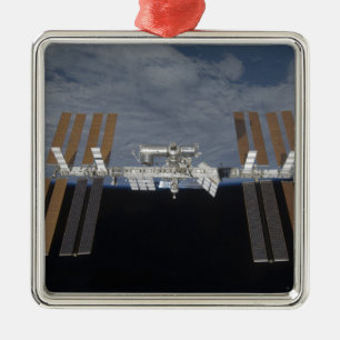 Die internationale Weltraumstation 11 Silbernes Ornament