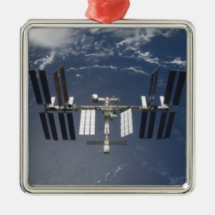 Die internationale Weltraumstation 13 Silbernes Ornament
