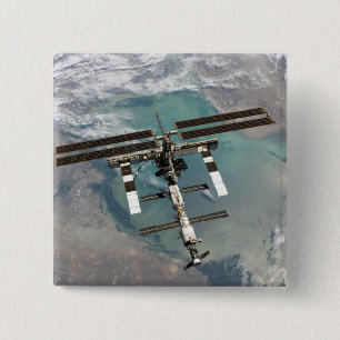 Die internationale Weltraumstation Button