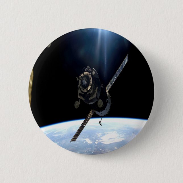 die internationale Weltraumstation Button (Vorderseite)
