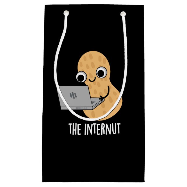 Die Internet-Funny Internet Peanut Pun Dark BG Kleine Geschenktüte (Vorderseite)