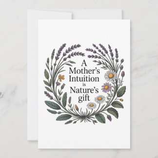 Die Intuition einer Mutter ist das Geschenk der Na