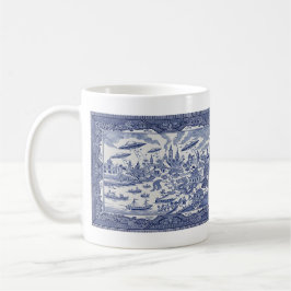 Die Invasion von Weidenrücken - Blaues Weiden-Tass Kaffeetasse