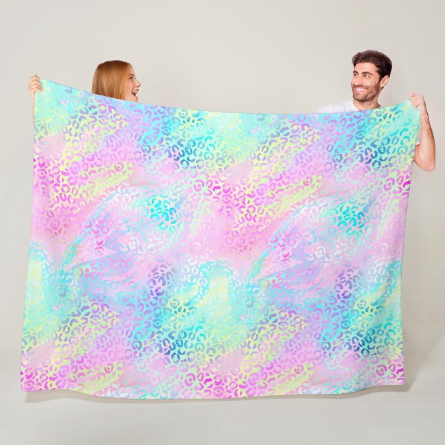 Die Iridescent Leopard Serie Design 10 Fleecedecke (Beispiel)