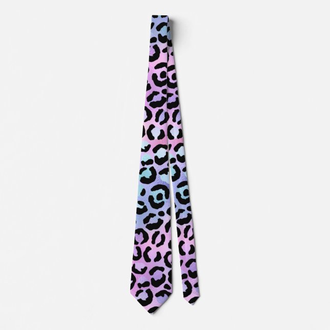 Die Iridescent Leopard Serie Design 4 Krawatte (Vorderseite)