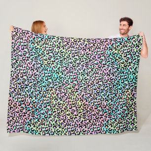 Die Iridescent Leopard Serie Design 5 Fleecedecke