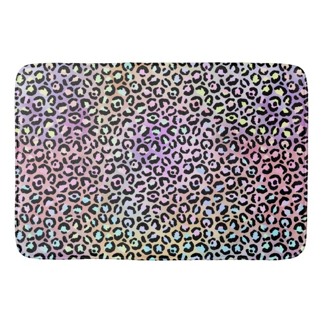 Die iridierende Leopard-Serie Design 6 Badematte (Vorderseite)