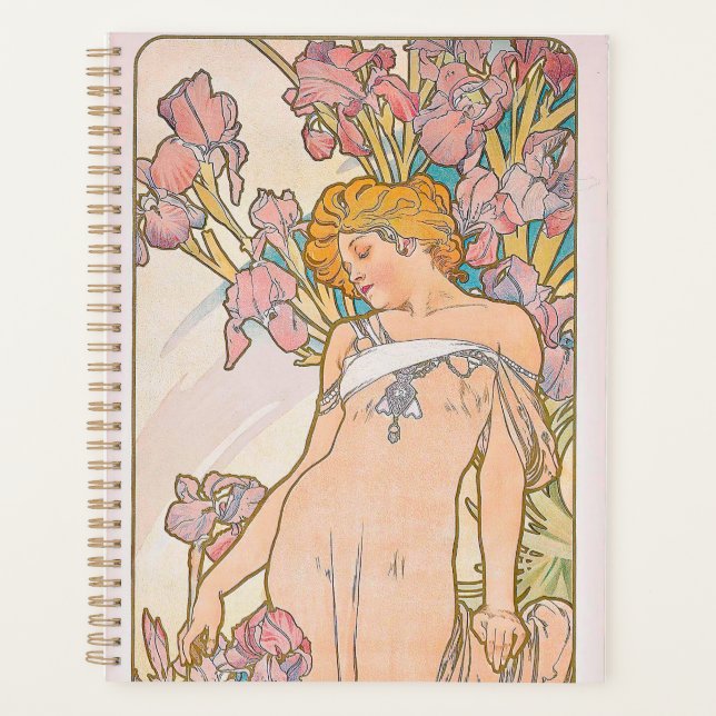 Die Iris (1897) von Alphonse Mucha  Planer (Vorderseite)
