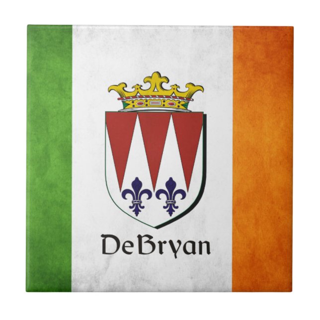 Die irische Flagge DeBryan Fliese (Vorderseite)