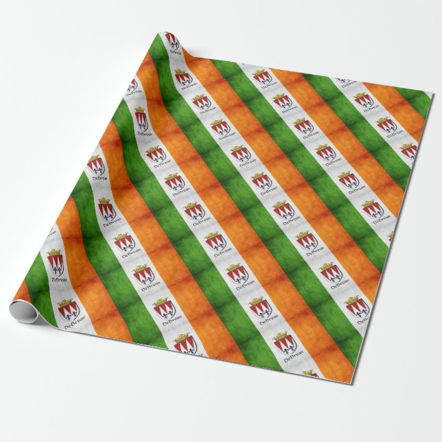 Die irische Flagge DeBryan Geschenkpapier (Ungerollt)