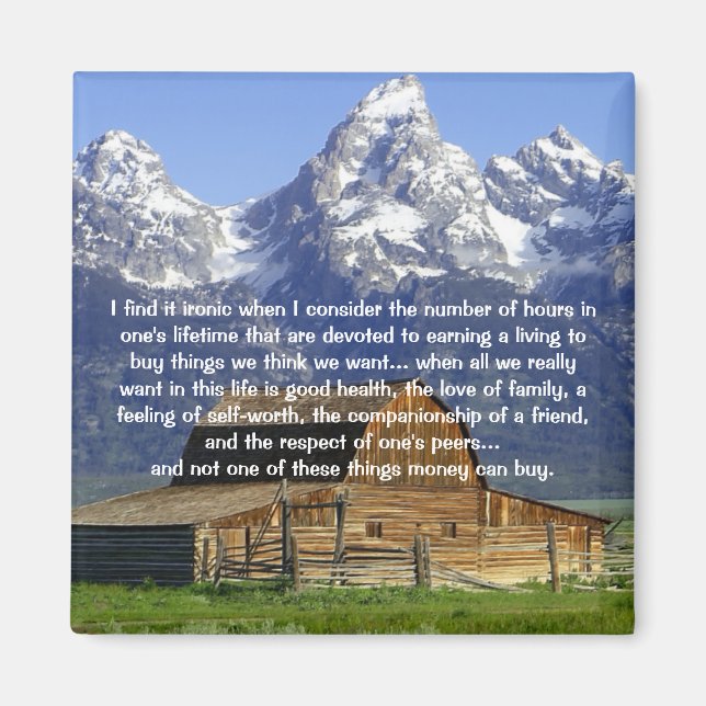 Die Ironie des inspirierenden Lebens Magnet (Vorne)