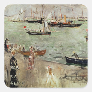 Die Isle of Wight, 1875 Quadratischer Aufkleber