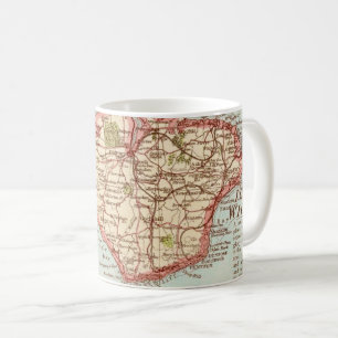 Die Isle of Wight Map-Tasse Kaffeetasse
