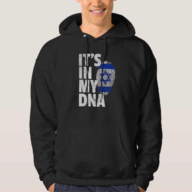 Die israelische Flagge Israels in meinem DNA-Weihn Hoodie (Vorderseite)