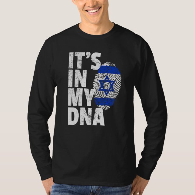 Die israelische Flagge Israels in meinem DNA-Weihn T-Shirt (Vorderseite)