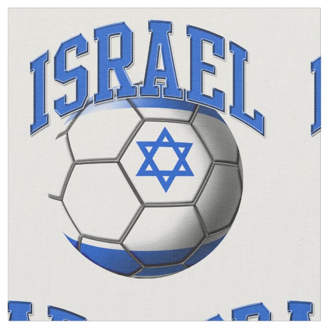 Die israelische Fußballflagge Stoff (Nahaufnahme)