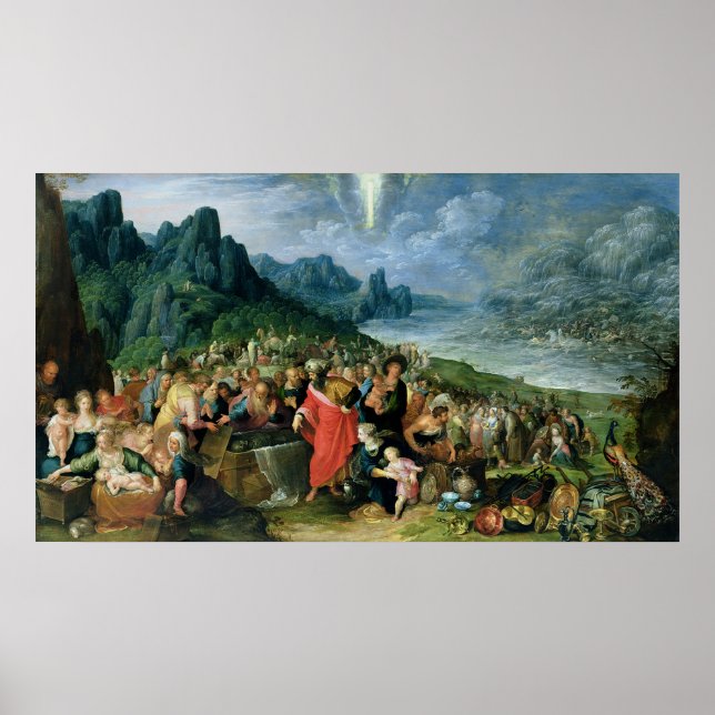 Die Israeliten am Ufer des Roten Meeres, 1621 Poster (Vorne)