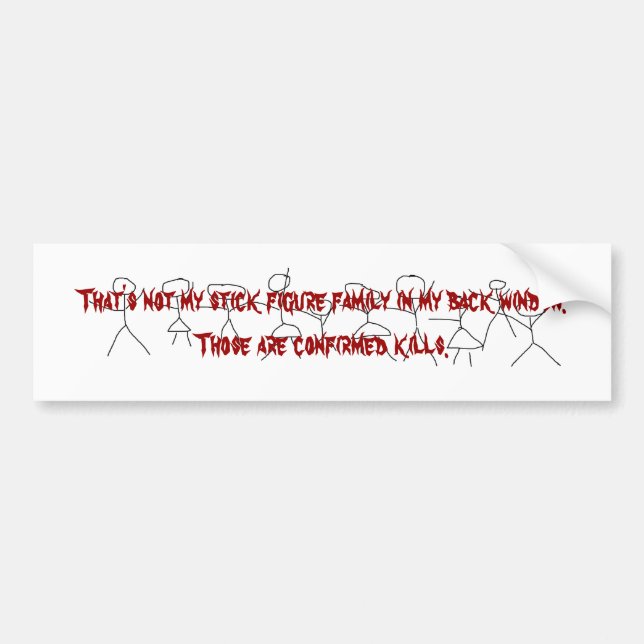 Die ist nicht meine Strichmännchenfamilie… Autoaufkleber (Vorne)