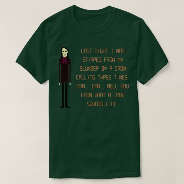 Die IT-Crowd-A-Crow ruft dreimal an T-Shirt (Design vorne)
