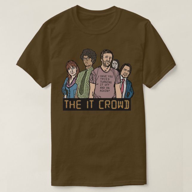 Die IT Crowd Jen Maurice Roy Richmond Doug T-Shirt (Design vorne)