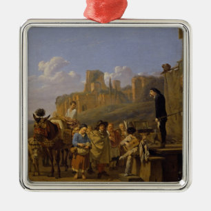 Die italienischen Scharlatane, 1657 Ornament Aus Metall