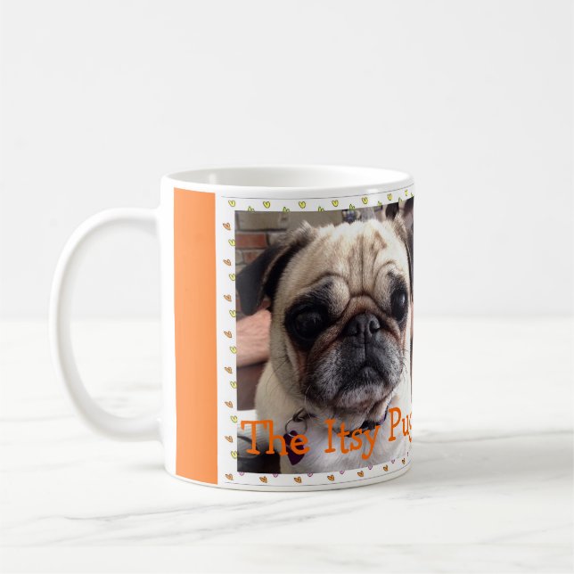 Die Itsy Mops-Tasse: Gut hallo dort! Tasse (Links)