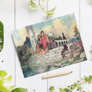 Die Jackal und die Betel Verlasse Warwick Goble Postkarte