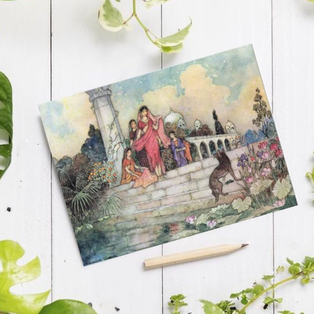 Die Jackal und die Betel Verlasse Warwick Goble Postkarte (Von Creator hochgeladen)