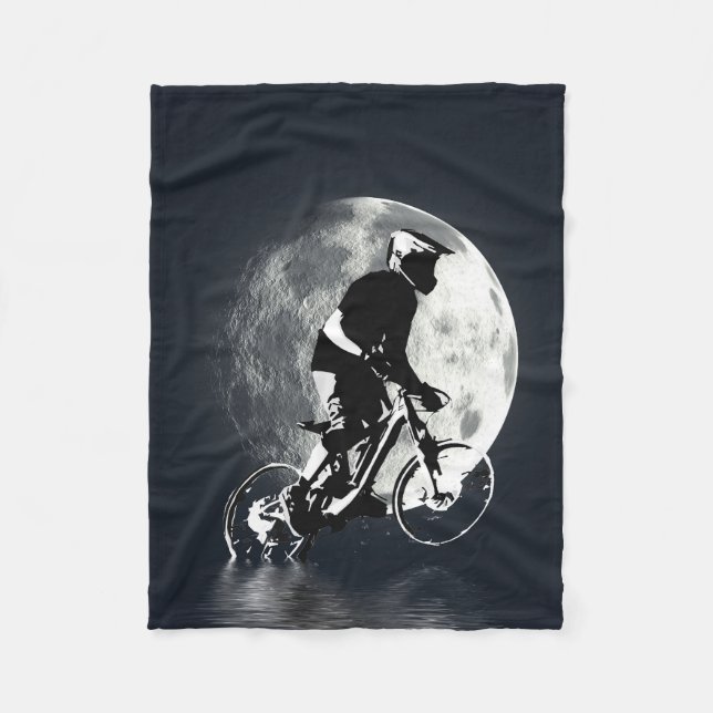 Die Jagd auf den Mond - Mountainbiker Fleecedecke (Vorderseite)