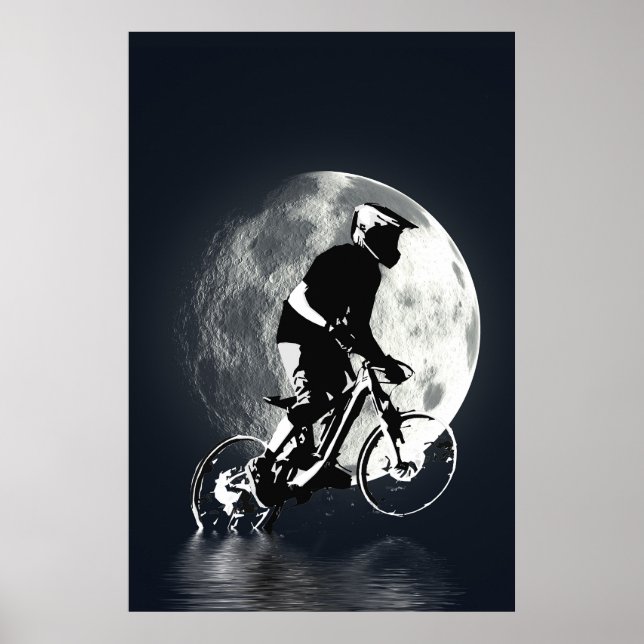 Die Jagd auf den Mond - Mountainbiker Poster (Vorne)