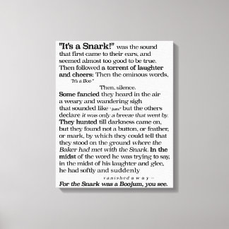 Die Jagd auf den Schneefall durch Lewis Carroll Leinwanddruck