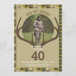 Die Jagd auf die Camouflage der Hirsche Geburtstag Einladung