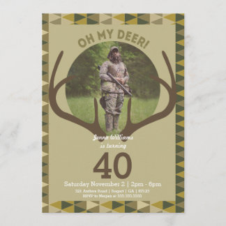 Die Jagd auf die Camouflage der Hirsche Geburtstag Einladung