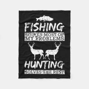 Die Jagd auf die Fische löst Probleme beim Hirsch Fleecedecke