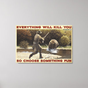 Die Jagd Bären alles wird Sie Leinwand Dekoration