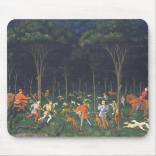 Die Jagd im Wald (von Paolo Uccello) Mousepad