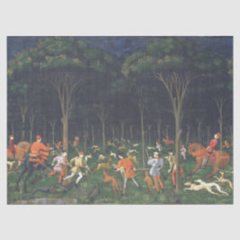 Die Jagd im Wald (von Paolo Uccello) Seidenpapier