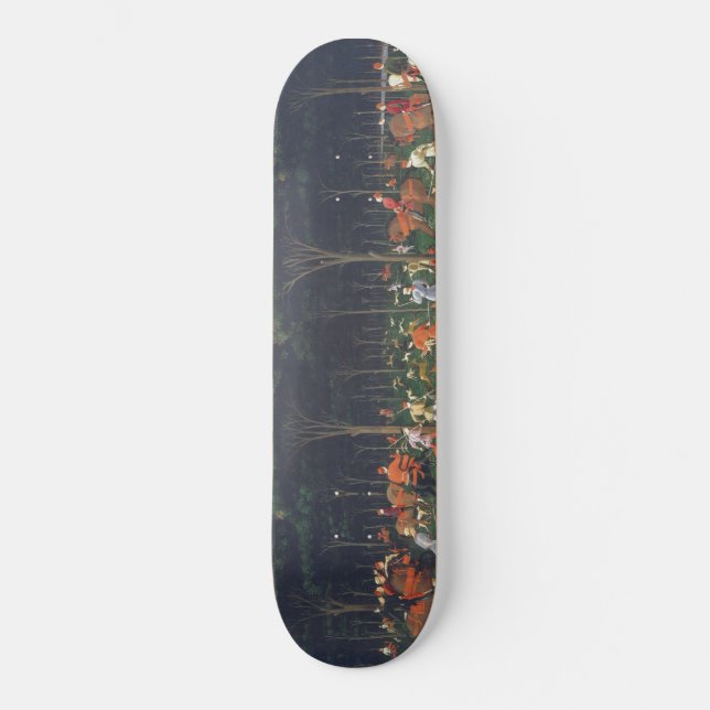 Die Jagd im Wald (von Paolo Uccello) Skateboard (Vorderseite)