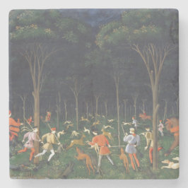 Die Jagd im Wald (von Paolo Uccello) Steinuntersetzer