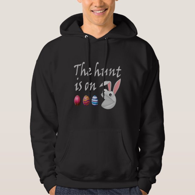 Die Jagd ist auf der Easter-Kaninchen-Jagd Hoodie (Vorderseite)