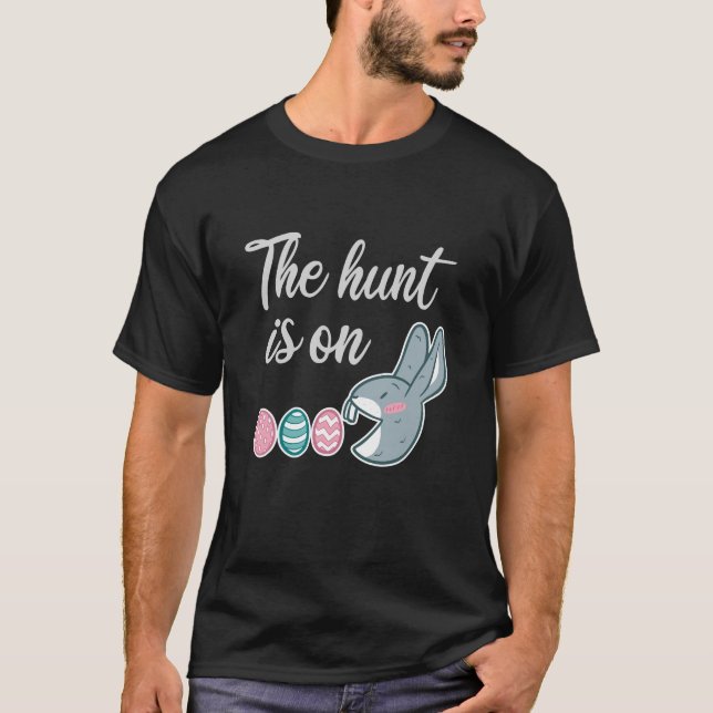 Die Jagd ist auf der Easter-Kaninchen-Jagd T-Shirt (Vorderseite)