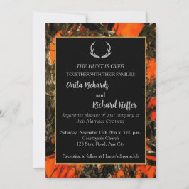 Die Jagd ist über Camouflage Hochzeit Einladung