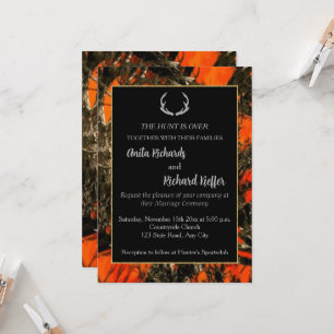 Die Jagd ist über Camouflage Hochzeit Einladung