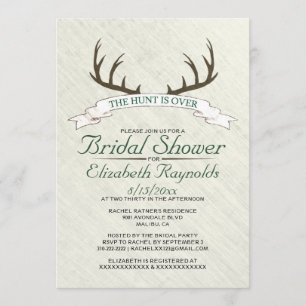 Die Jagd ist über die Bridal-Dusche Einladungen